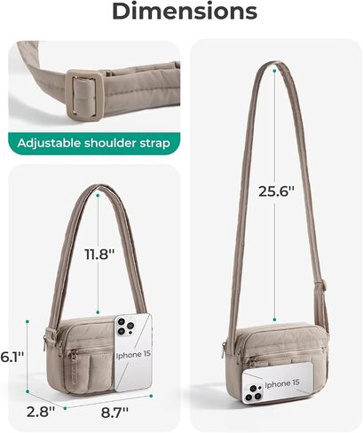 Cross Body Purse, Mini Crossbody Bags for Women Travel Purse, Puffy Shoulder Handbag Wallet with RFID Blocking Slots in Kuwait
