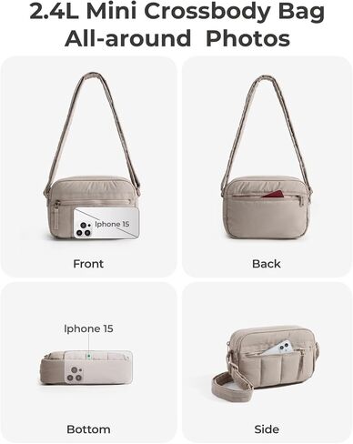 Cross Body Purse, Mini Crossbody Bags for Women Travel Purse, Puffy Shoulder Handbag Wallet with RFID Blocking Slots in Kuwait