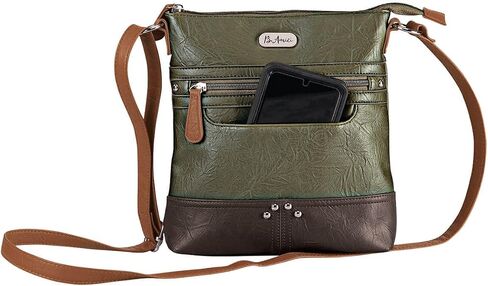 Fox Valley Traders B.Amici Francesca RFID Crossbody Bag, RFID Lining, Adjustable Straps in Kuwait
