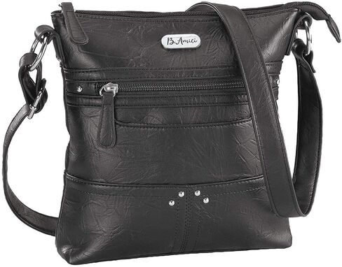 Fox Valley Traders B.Amici Francesca RFID Crossbody Bag, RFID Lining, Adjustable Straps in Kuwait