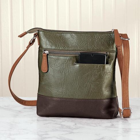 Fox Valley Traders B.Amici Francesca RFID Crossbody Bag, RFID Lining, Adjustable Straps in Kuwait