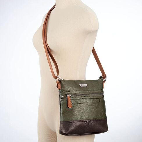 Fox Valley Traders B.Amici Francesca RFID Crossbody Bag, RFID Lining, Adjustable Straps in Kuwait