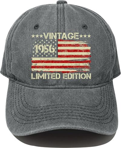 70th Birthday Gifts for Men Women,Vintage 1956 Hat,70th Birthday Decorations,Adjustable Cap-Gift for Dad, Mom in Saudi Arabia