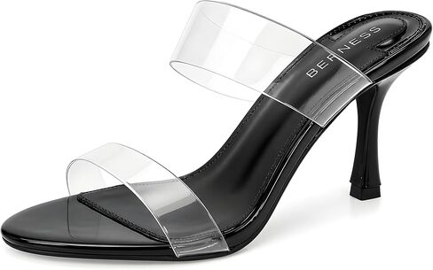 Berness Clear Strap Heels for Women – Open Toe, 2.5-inch Stiletto High Heel Sandals, Elegant Summer Party, Wedding, Office, and Evening Shoes in Kuwait