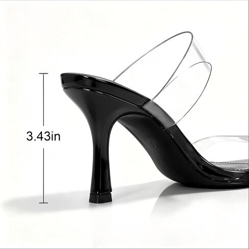 Berness Clear Strap Heels for Women – Open Toe, 2.5-inch Stiletto High Heel Sandals, Elegant Summer Party, Wedding, Office, and Evening Shoes in Kuwait