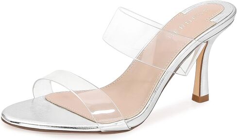 Berness Clear Strap Heels for Women – Open Toe, 2.5-inch Stiletto High Heel Sandals, Elegant Summer Party, Wedding, Office, and Evening Shoes in Kuwait