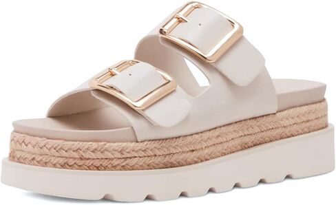 Dsevht Raffia Platform Wedges Sandals for Women Espadrille Slide Sandal Adjustable Summer Woven Straw Crochet Cute Casual Beach Shoes in Saudi Arabia