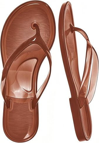UniqueStride Jelly Flip Flops for Women with Flexible Sole, Soft Footbed Summer Sandals for Women- Durable Non-Slip Beach Essentials Flats for Women Sandals for Women 2026 in Saudi Arabia