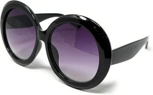 Oversized Round Sunglasses for Women Vintage Trendy Fashion Big Frame Shades in Kuwait