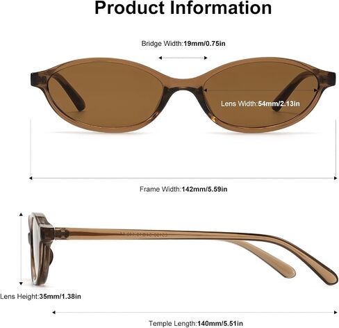 ViewJoy Retro Oval Sunglasses for Women Vintage 90s Y2K Trendy in Saudi Arabia