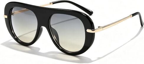 Breaksun Retro Oversized Aviator Sunglasses for Women Men Trendy 2026 Shield Sun Glasses Vintage Shades UV Protection in Saudi Arabia