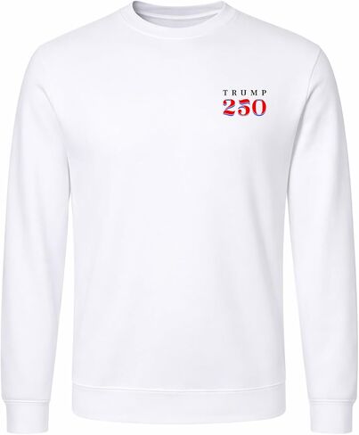 Trump 250, Crew Neck Sweatshirt, White, Unisex in Saudi Arabia