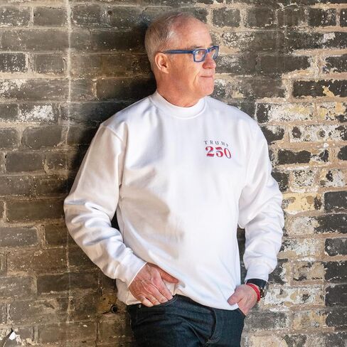 Trump 250, Crew Neck Sweatshirt, White, Unisex in Saudi Arabia