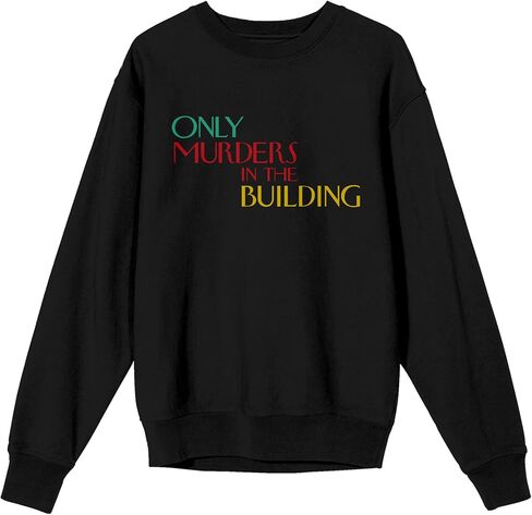 Bioworld Only Murders In The Building Crew Neck Long Sleeve Black Adult Sweatshirt in Kuwait