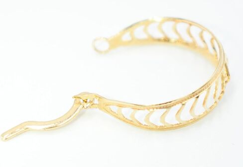 0.62" Inch Ultra Lightweight Geometric Chevron Unique Cutout Cut Out Huggie Hoop Earrings, 18k Yellow Gold Filled Plated, Hinge with Notched Posts in Saudi Arabia