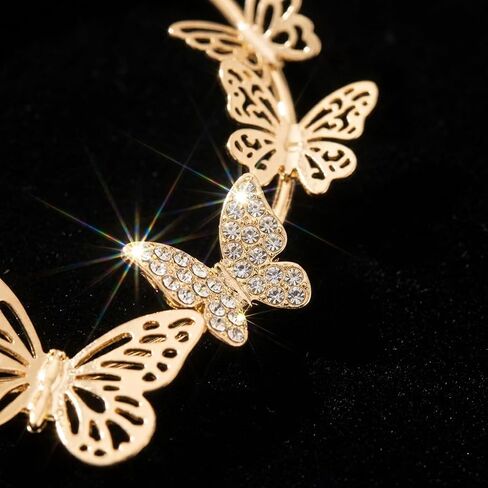 Butterfly Hoop Earrings for Women Gold Heart Shaped Large Loop Earrings Aesthetic Hollow Insect Jewelry Statement Accessories for Party Prom in Saudi Arabia