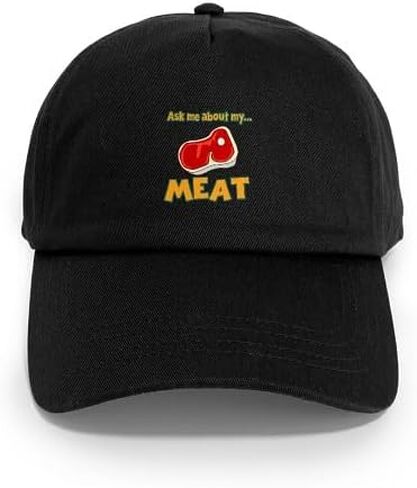CafePress Funny Ask Me About My Meat Steak Butcher Humor Cap Adjustable Baseball Cap in Saudi Arabia