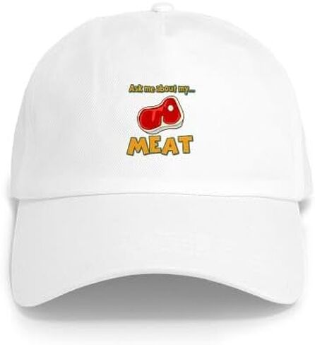 CafePress Funny Ask Me About My Meat Steak Butcher Humor Cap Adjustable Baseball Cap in Saudi Arabia