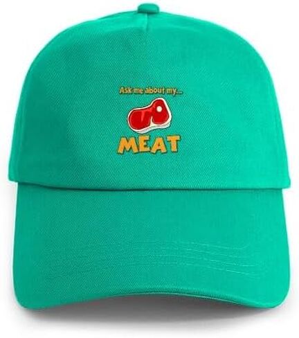 CafePress Funny Ask Me About My Meat Steak Butcher Humor Cap Adjustable Baseball Cap in Saudi Arabia