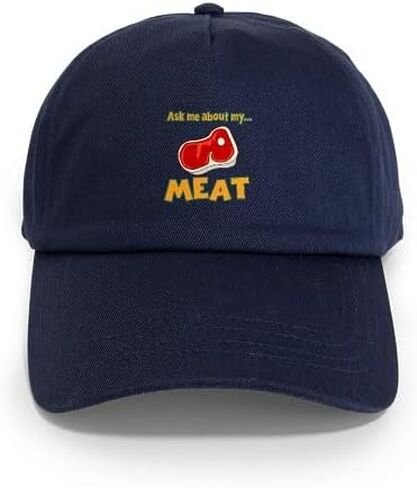 CafePress Funny Ask Me About My Meat Steak Butcher Humor Cap Adjustable Baseball Cap in Saudi Arabia