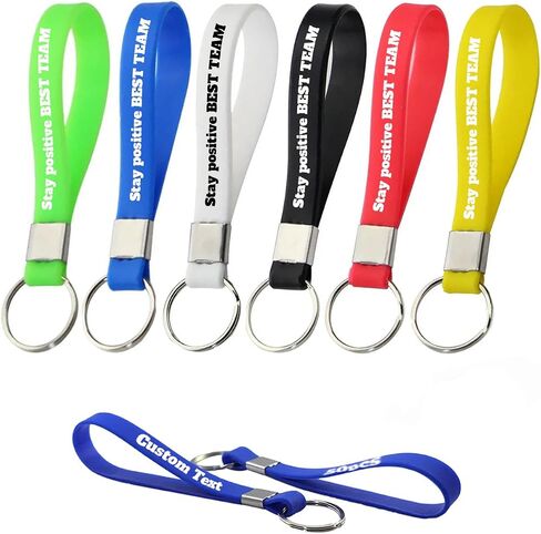 Custom Keychains Silicone Personalized Keychain with Text Message, Keyrings Bulk for Events in Saudi Arabia