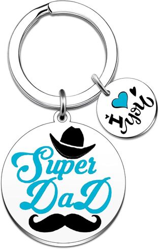 Father's Day Gifts for Super Dad Birthday Gift from Daughter Son Funny Daddy Keychain Daddy Gifts for Men Dads Cool Father Gift for Papa Christmas Father Day Presents for Papa in Saudi Arabia