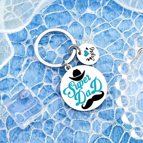 Father's Day Gifts for Super Dad Birthday Gift from Daughter Son Funny Daddy Keychain Daddy Gifts for Men Dads Cool Father Gift for Papa Christmas Father Day Presents for Papa in Saudi Arabia