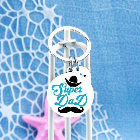 Father's Day Gifts for Super Dad Birthday Gift from Daughter Son Funny Daddy Keychain Daddy Gifts for Men Dads Cool Father Gift for Papa Christmas Father Day Presents for Papa in Saudi Arabia