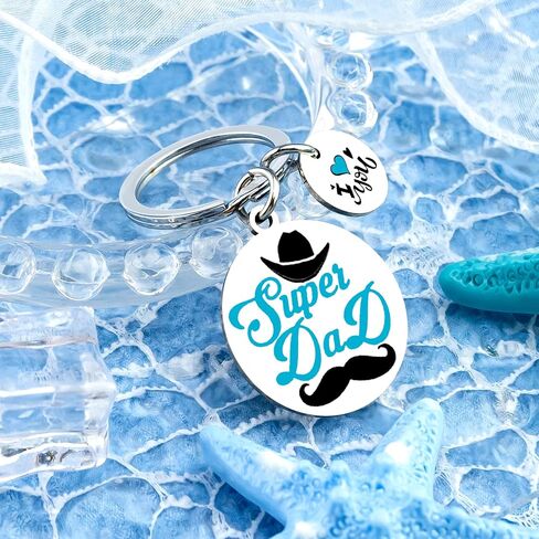 Father's Day Gifts for Super Dad Birthday Gift from Daughter Son Funny Daddy Keychain Daddy Gifts for Men Dads Cool Father Gift for Papa Christmas Father Day Presents for Papa in Saudi Arabia