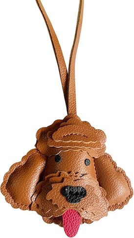 Cute Dog Bag Charm, Fashion Teddy Dog ​​Head Charm for Purse Handbags Bag Accessories PU Key Charms in Saudi Arabia