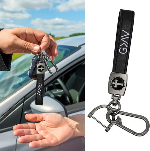 God Is Greater Keychain for Christians, Premium Metal & Leather Cross Keychain with Carabiner Clip, Car Key Organizer for Backpack, Inspirational Gift for Holidays in Saudi Arabia