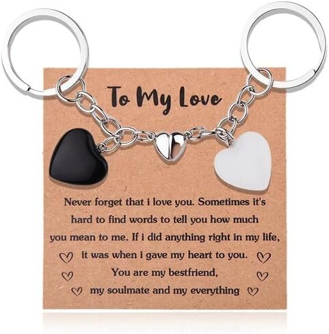 Matching Heart Keychain Gifts for Couples Friends Long Distance Christmas Gifts for Bf And Gf Matching Key Chains in Kuwait