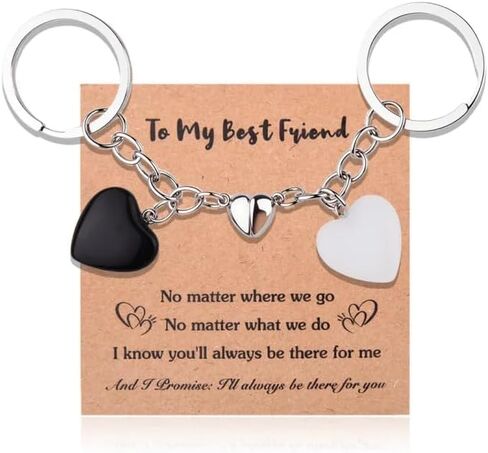 Matching Heart Keychain Gifts for Couples Friends Long Distance Christmas Gifts for Bf And Gf Matching Key Chains in Kuwait