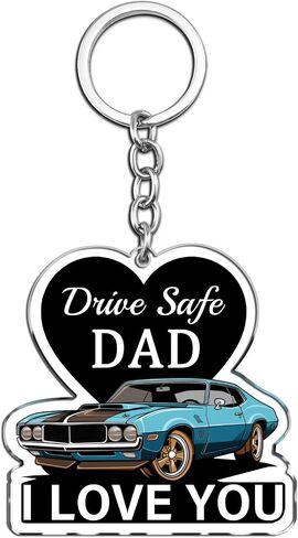 Drive Safe Dad Keychain Father's Day Gifts from Daughter Son Cool Stuff Unique Birthday Christmas Father's Day Gifts for Dad I Love You Daddy Gift Ideas Stocking Stuffers in Kuwait
