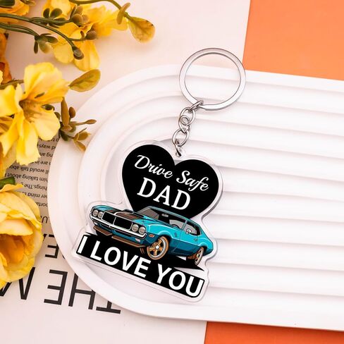 Drive Safe Dad Keychain Father's Day Gifts from Daughter Son Cool Stuff Unique Birthday Christmas Father's Day Gifts for Dad I Love You Daddy Gift Ideas Stocking Stuffers in Kuwait