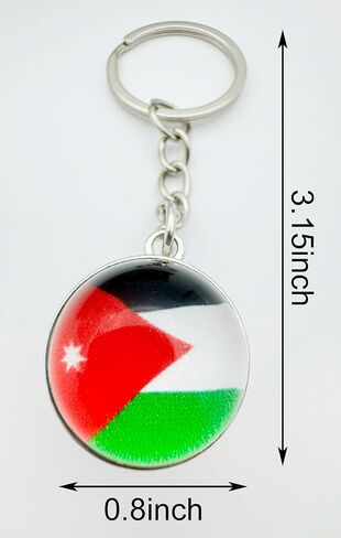 3 Pcs Jordan Flag Key Chain,Cool Keychain for Car Keys, Stainless Steel Keyrings & Keychains,Used for Home Decoration, Jewelry Hanging Decorations. in Kuwait