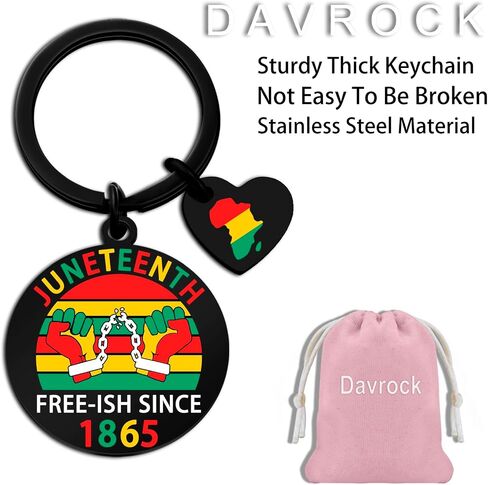 سلسلة مفاتيح Juneteenth ديكورات شهر التاريخ الأسود 1865 سلسلة مفاتيح Juneteenth Day تفضل الحفلات الأمريكية الأفريقية هدايا يوم الحرية للنساء والرجال in Kuwait