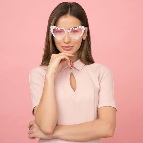 40th Birthday Glasses for Women - Pink 40 & Fabulous Shiny Diamond Pearl Sunglasses for Women 40th Birthday Party Supplies in Saudi Arabia