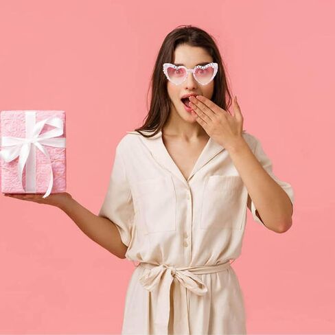 40th Birthday Glasses for Women - Pink 40 & Fabulous Shiny Diamond Pearl Sunglasses for Women 40th Birthday Party Supplies in Saudi Arabia