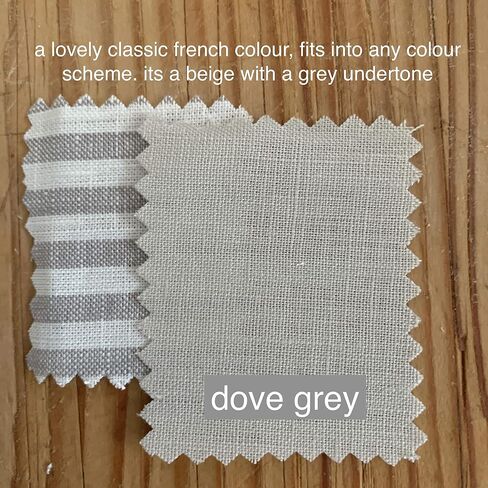 Linen Seat Cover for Dining Chair, Ruffled on 4 Sides, Regular and Large Sizes - with Pocket Back to Insert a Pillow (Dove Grey, Large 20" x 18") in Saudi Arabia