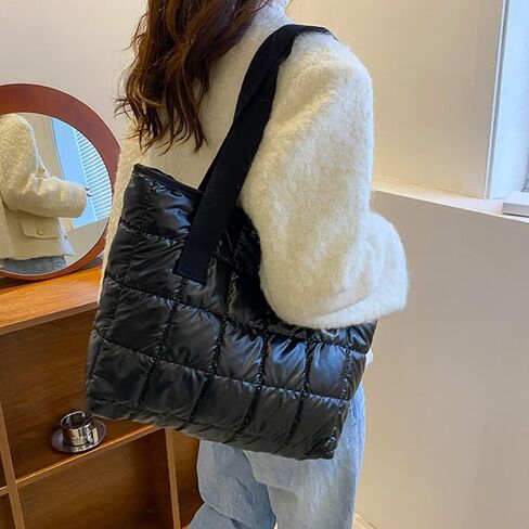 COCIVIVRE Women's Tote Bag-Casual Quilted Handbag Fashion Shoulder Bag with Zipper for Office, Travel, Shopping in Saudi Arabia