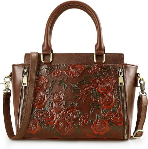 Crossbody Bag for Women Shoulder Tote Bag Medium Satchel Vintage Embossing in Kuwait
