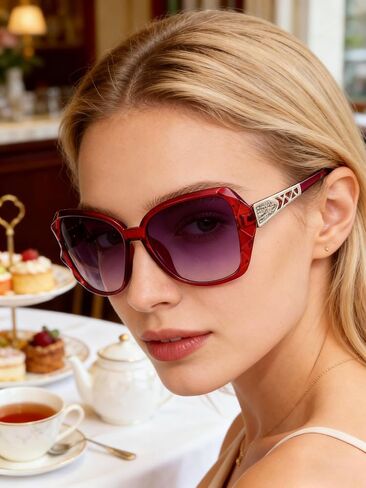 Womens Sunglasses Fashion Rhinestone Vintage Retro Eyewear for Outdoor Travel Beach Driving Daily Wear in Kuwait