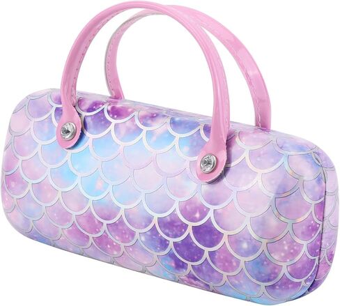 Hifot Mermaid Hard Eyeglass Case, Makeup Storage Bag Portable Sunglasses Pouch with Handle in Saudi Arabia