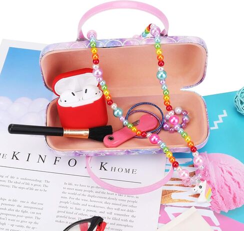 Hifot Mermaid Hard Eyeglass Case, Makeup Storage Bag Portable Sunglasses Pouch with Handle in Saudi Arabia