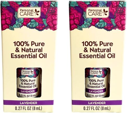 Personal Care Pure Lavender Essential Oil, 0.27 Fl Oz (2 Count) – 100% Natural for Relaxation and Massge in Saudi Arabia