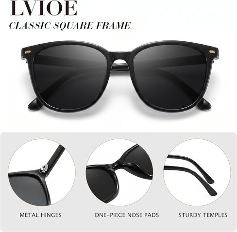 LVIOE Polarized Sunglasses for Women Designer Sun Glasses UV400 Protection Fashion Shades 2PC in Saudi Arabia