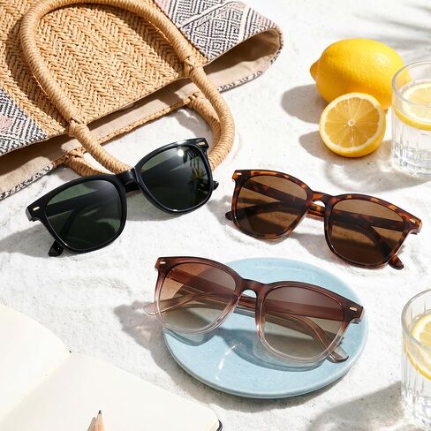LVIOE Polarized Sunglasses for Women Designer Sun Glasses UV400 Protection Fashion Shades 2PC in Saudi Arabia