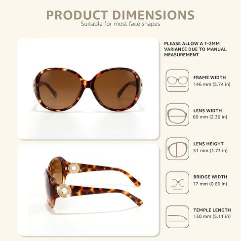 LVIOE Sunglasses for Women Trendy Polarized Sunglasses Wrap Around Sun Glasses with UV400 Protection in Saudi Arabia