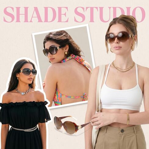 LVIOE Sunglasses for Women Trendy Polarized Sunglasses Wrap Around Sun Glasses with UV400 Protection in Saudi Arabia